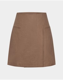 Forcast - Nia Mini Linen Skirt