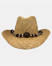 Jacaru - Jacaru 1818C Straw Cowboy Hat with Inca beads