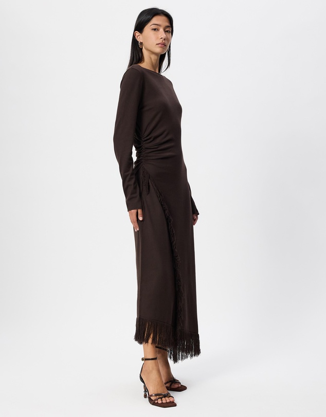 & Other Stories - Asymmetric Fringe Midi Dress