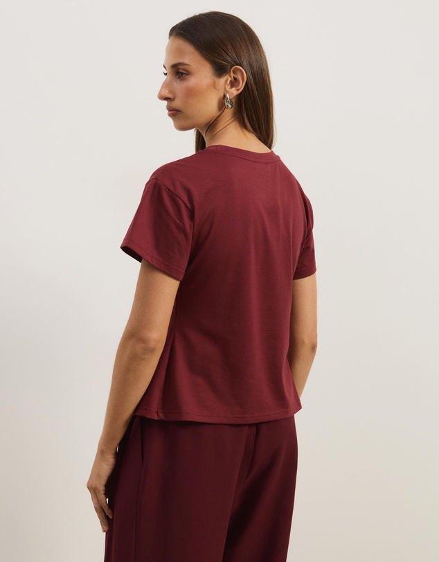 Atmos&Here - Boxy Pin Tuck T-Shirt