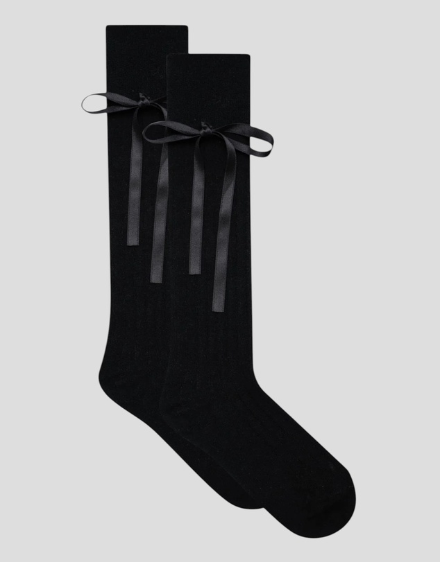 High Heel Jungle - Prima Cotton With Satin Ribbon Socks