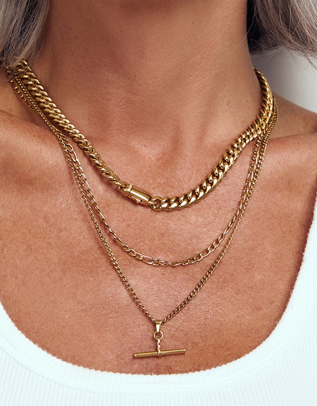Arms Of Eve - Marcella Double Stack Gold Necklace