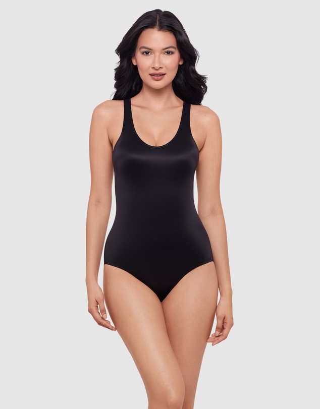 Miraclesuit Shapewear - Back Wrap Padded Cup Back Support Bodysuit Shaper