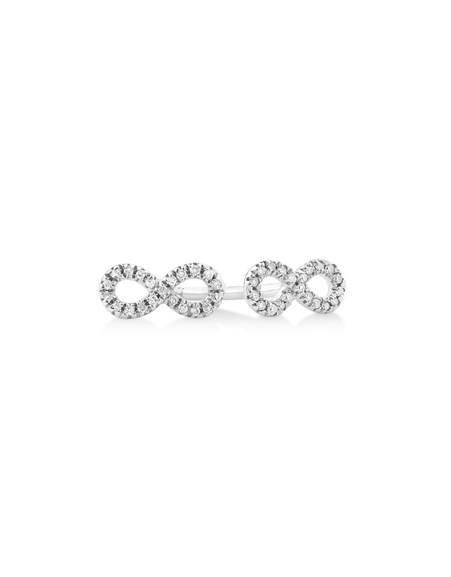 Michael Hill - Mini Infinity Earrings with Diamonds in Sterling Silver