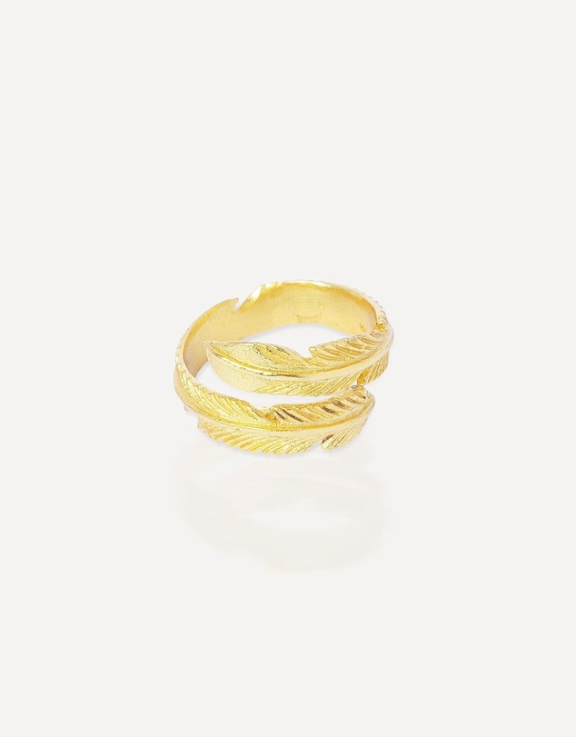 Ottoman Hands - Gold Feather Ring