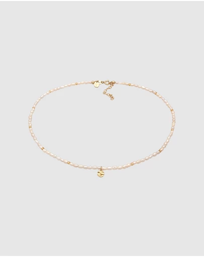 Elli Jewelry - Necklace Choker Disc 925 Sterling Silver Gold-Plated