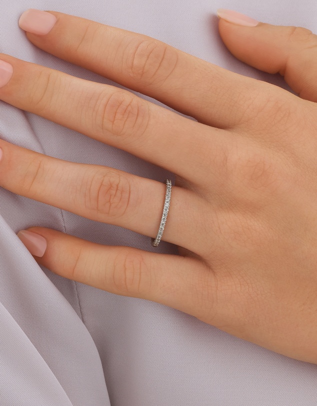Michael Hill - Wedding Band with 1/5 Carat TW of Diamonds in 14kt White Gold