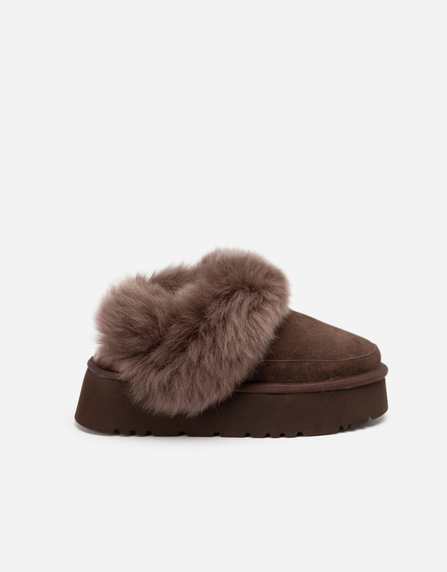 Ozwear Connection Uggs - UGG Daniela Premium Platform Slipper (Elastic Logo & Wool Strap – Detachable)