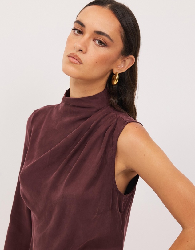 Calli - Sadie Cupro Draped Mini Dress