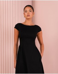 Azzurielle - Quintin Full Skirt Midi Dress