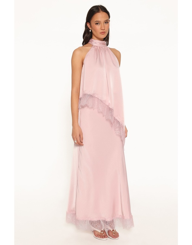 Petal & Pup - Zarni Lace Trim Maxi Skirt - Pink