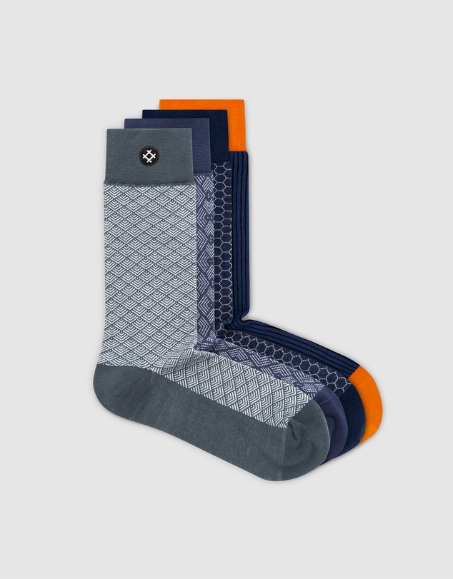 Sockdaily - Lantern 4 Pack Crew Socks