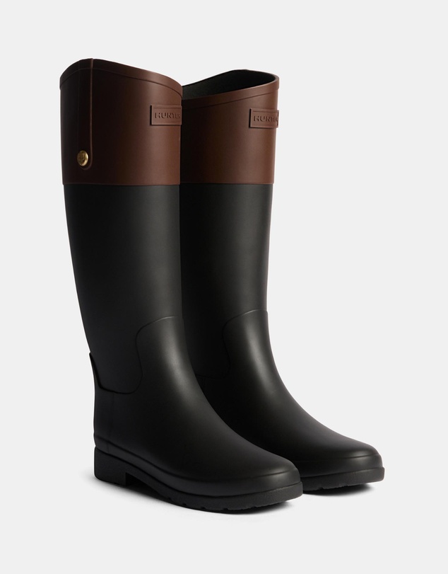 Hunter - Refined Gold Trim Riding Boots - Women's