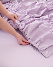 Sheet Society - Sofia Ruched Cotton Quilt Cover Set