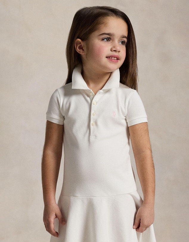 Polo Ralph Lauren - Stretch Mesh Polo Dress - ICONIC EXCLUISVE - Kids