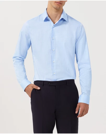 Van Heusen - Solid Colour Textured Shirt