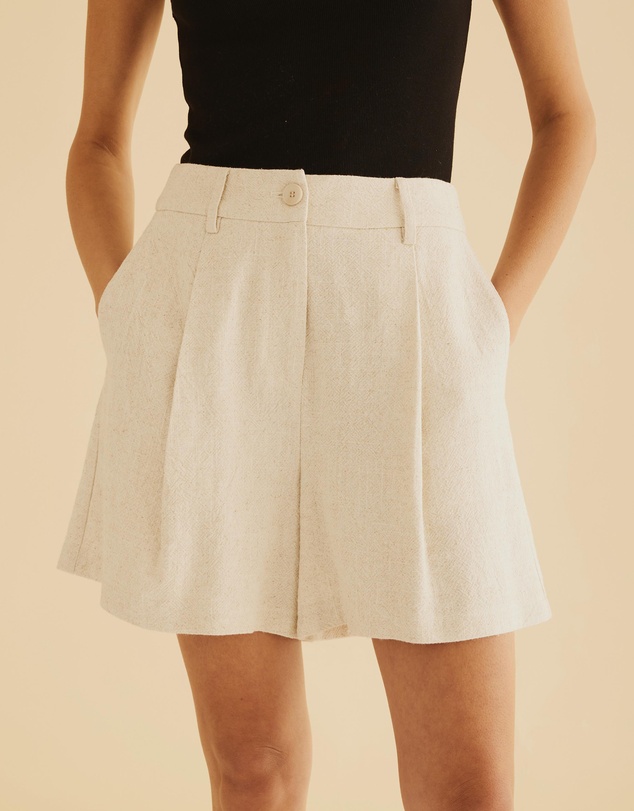 Atmos&Here - Remi Tailored Linen Blend Shorts