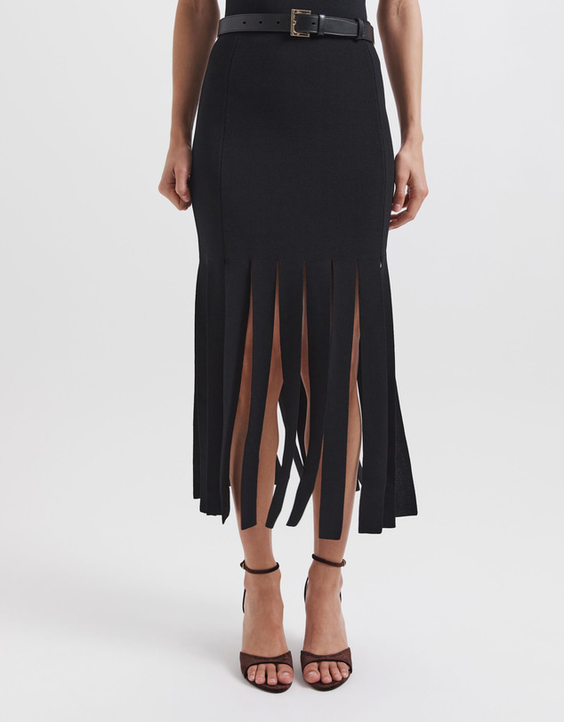 SABA - Mia Milano Panel Fringe Skirt