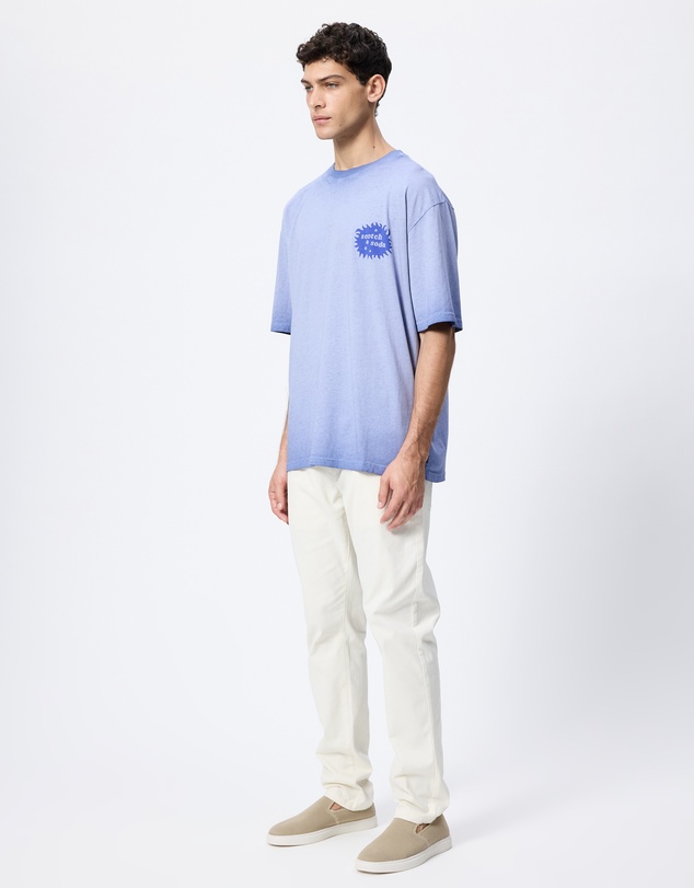 Scotch & Soda - Front And Back Artwork Loose Fit Cold-Dyed T-Shirt