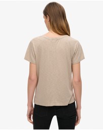 Superdry - Studios Slub Embroidered Vee Tee