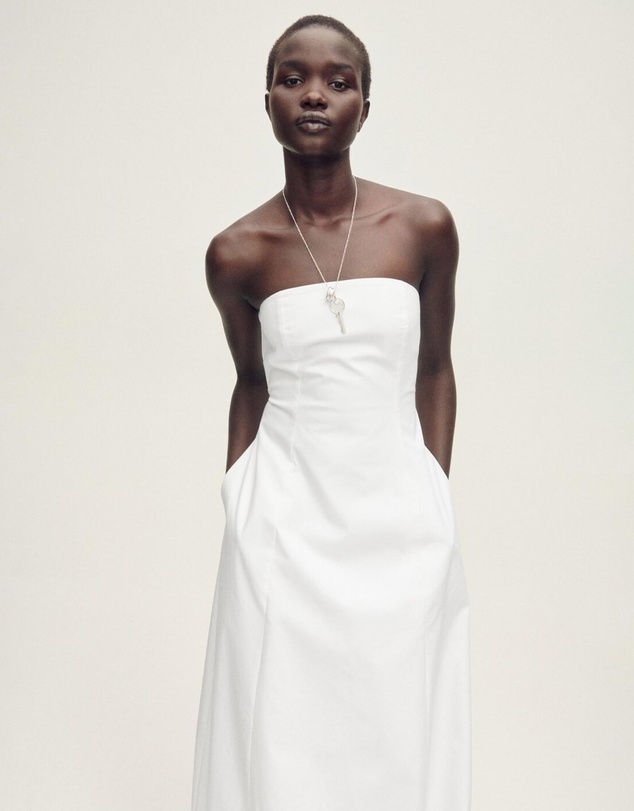 M.N.G - Rita Strapless Dress With Puffed Hem