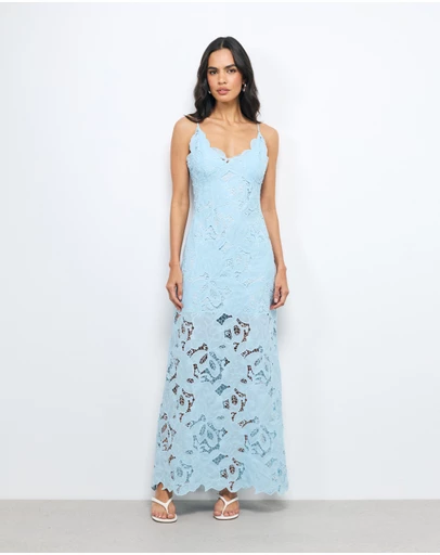AERE - Evania Lace Maxi Dress