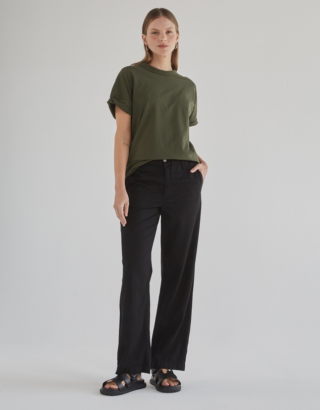 DRICOPER DENIM - Slouchy Forest Green Tee
