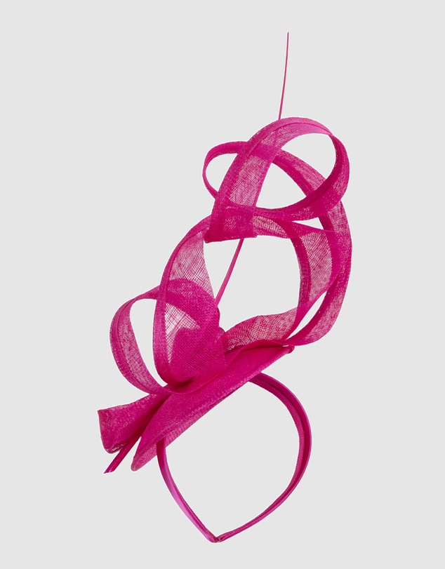 Max Alexander - Tall Fuchsia Sinamay Fascinator Headband