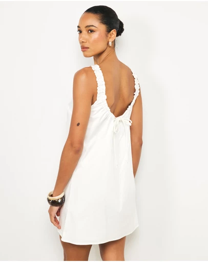 AERE - Vaila Cotton Mini Shift Dress