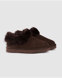 AusWooli Ugg Boots - Coogee Sheepskin Wool Ankle Slippers
