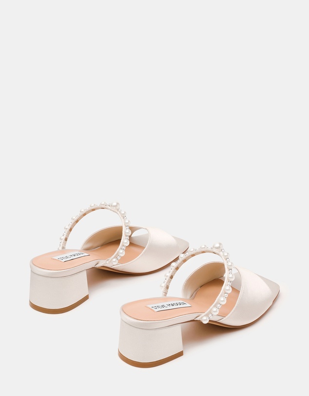Steve Madden - Galilea Ivory Satin Heels