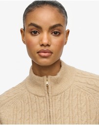 Superdry - Brushed Cable Half Zip Knit