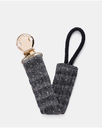 portier - Petite Pacifier Clip - Charcoal Denim