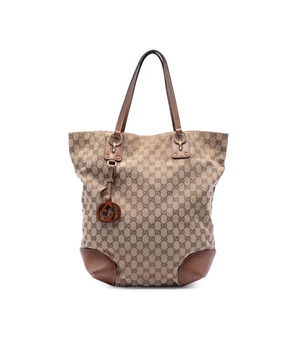 Pre-Loved by Azura Reborn - Pre-Loved Large GG Canvas GG Charm Tote