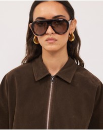 Calli - Hayden Faux Suede Bomber Jacket