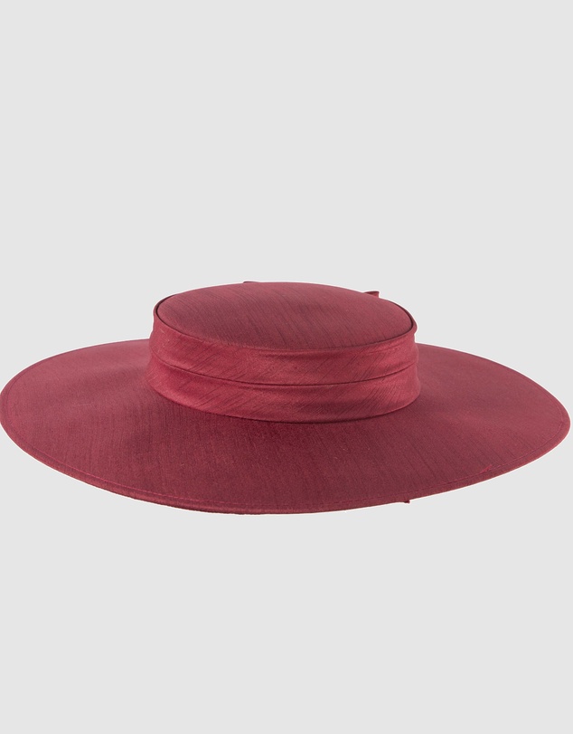 Max Alexander - Wine Wide Brim Boater Hat