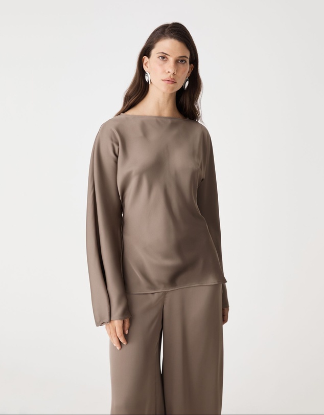 Forcast - Asma Satin Bias Top