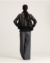 IDA+S - Amira Wool Asymmetrical Pleated Trousers