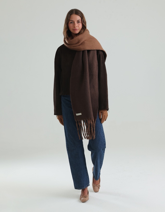 Morgan & Taylor - Hannah Reversible Scarf in Brown