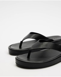AERE - Leather Platform Thongs