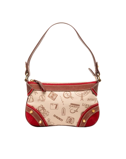 Pre-Loved by Azura Reborn - Pre-Loved 160th Anniversary Suede Trimmed Canvas Shoulder Bag