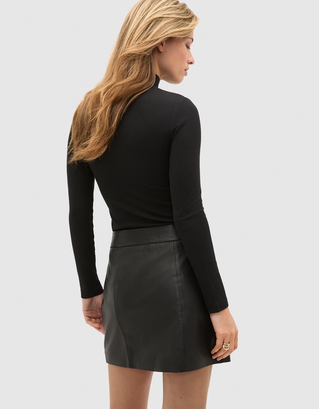 Seed Heritage - Leather Mini Seam Skirt