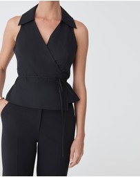 Forcast - Layla Collared Wrap Top