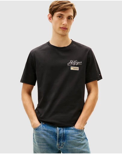 Tommy Hilfiger - Textured Logo Crew Neck T-Shirt