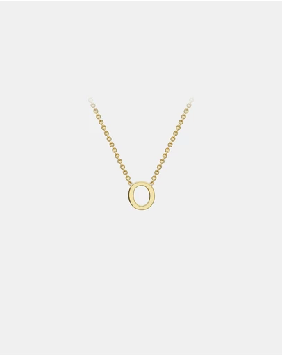 Zoe Olivia - 9K Gold Initial O Necklace