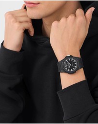 Plein Sport - Plein Laserstrike 42mm Black Dial and Black Silicone Strap