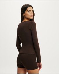 Cotton On Body Active - Ultra Soft Scoop Neck Long Sleeve Top