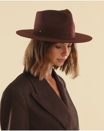 Morgan & Taylor - Amelia Wool Fedora in Brown