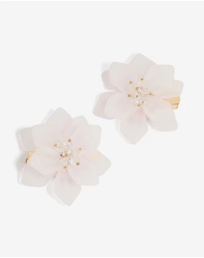 Lovisa - Gold Frosted Flower Hair Clips 2-Pack