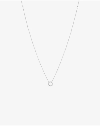 Michael Hill - 0.20 Carat TW Diamond Circle Necklace in 10kt White Gold